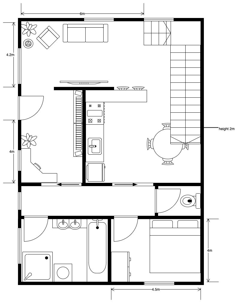 2 Bedroom Floor Plan